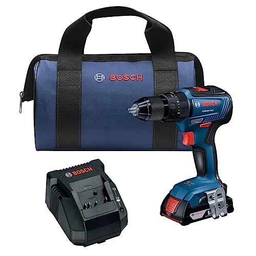 BOSCH GSB18V-490B12 18V EC Brushless 1/2 In. Hammer Drill/Driver Kit with (1) 2 Ah Standard Power Battery