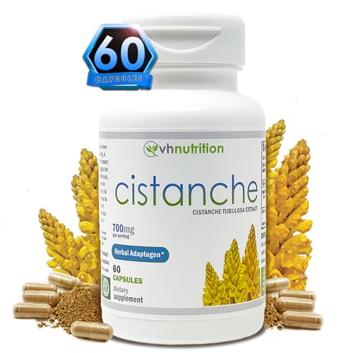 VH Nutrition CISTANCHE | Cistanche Capsules | Hormone Support Supplement for Men* | 700mg per Serving 60 Capsules | Standardized Cistanche tubulosa Extract