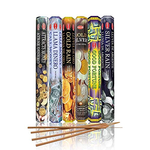 HEM Assorted Hexa Combo Incense Sticks (6 Money Drawing Scents)