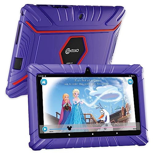 Contixo Kids Tablet V8, 7-inch HD, Ages 3-7, Toddler Tablet with Camera, Parental Control - Android 11, 16GB, WiFi, Learning Tablet for Kids, Purple