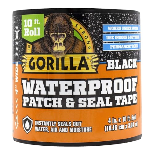 Gorilla Waterproof Patch & Seal Tape 4' x 10' Black, (Pack of 1)