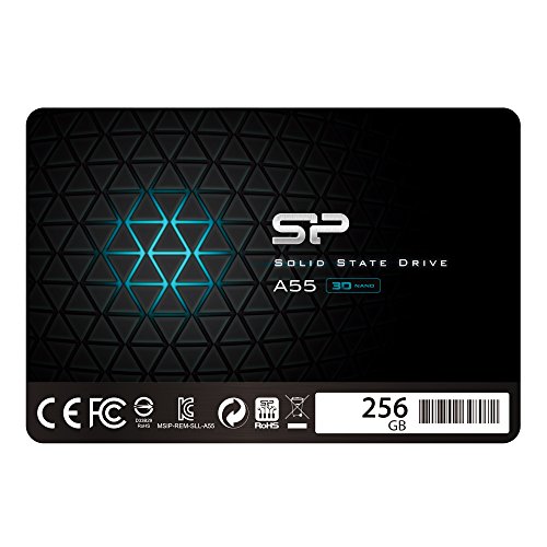 Silicon Power 256GB SSD 3D NAND A55 SLC Cache Performance Boost SATA III 2.5' Internal Solid State Drive SU256GBSS3A55S25AH