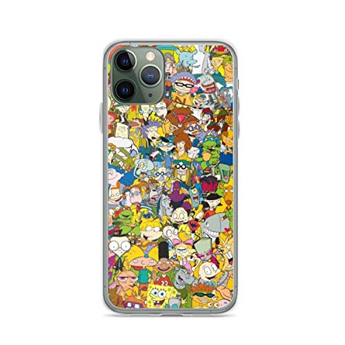 90s Cartoons Phone Case Compatible with iPhone 15 14 Pro Max Mini 13 12 11 X Xs Xr 8 7 6 6s Plus Transparent