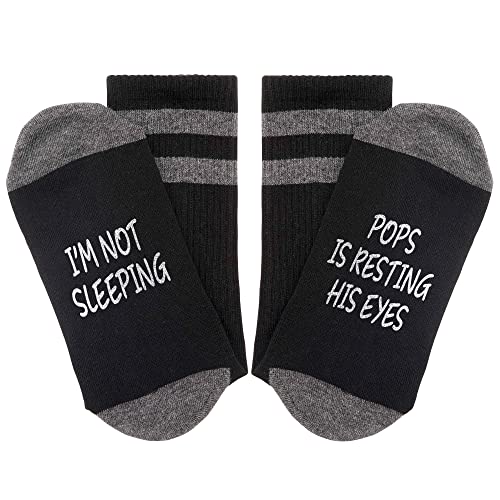 I am Not Asleep,Pops Resting His Eyes Socks,Gift For Dad,For Father's Day,Funny Socks.Pops Socks,Gifts for Pops,Birthday Pops gift,Pops Birthday,Pops Gift Ideas.(GY111)