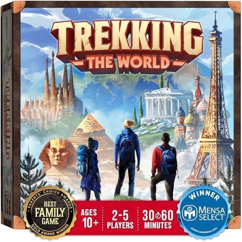 Underdog Games Trekking The World - The Award-Winning Board Game for Family Night | Explore The Wonders of The World | Perfect for Kids & Adults | Ages 10 and Up