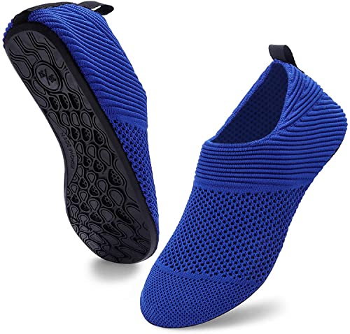 ANLUKE Water Shoes for Womens Mens Summer Barefoot Shoes Quick Dry Aqua Socks for Beach Swim Yoga (38/39, KBlue)