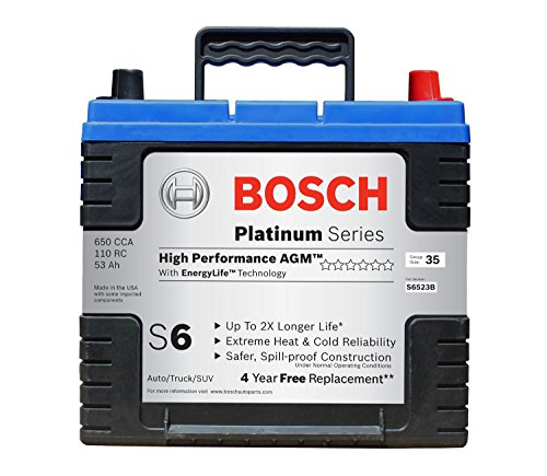 Bosch S6523B S6 Flat Plate AGM Battery