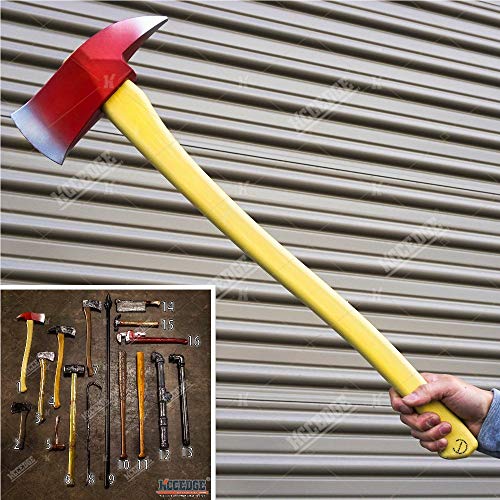 Halloween Props FOAM Sword Axe Bat Crowbar Hatchet Knife Hammer Wrench Sledgehammer Medieval Sword Roman Sword Spartan Sword For Halloween Costume Cosplay LARP Home Decor 52883 (28' Fire Fighter Axe)