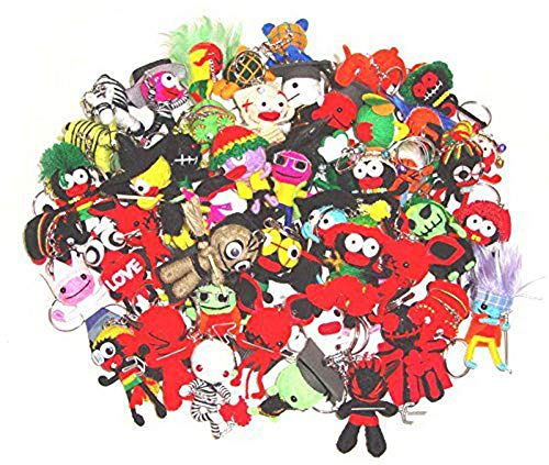 touchable dream Wholesale Bulk Random Lot 50 Pcs Voodoo Dolls Keychain Keyring Ornament(50)