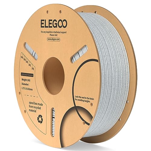 ELEGOO PLA Filament 1.75mm Marble 1KG, 3D Printer Filament Dimensional Accuracy +/- 0.02mm, 1kg Cardboard Spool(2.2lbs) 3D Printing Filament Fits for Most FDM 3D Printers