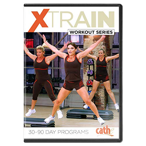 Cathe Friedrich XTrain Series 90 Day Workout program For Women and Men - 9 Fat Burning Cross Training DVDs - Use This Exercise DVD Program For Weight Loss, Fat Burning, HIIT Training, Aerobic Conditioning and To Sculpt and Tone Your Upper Body and Legs , Butt, Thighs, and Glutes
