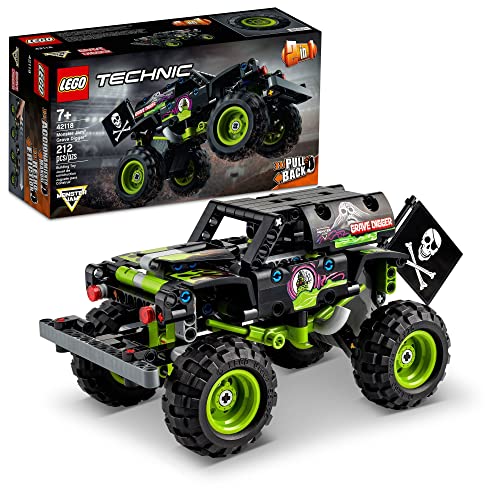 LEGO Technic Monster Jam Grave Digger 42118 Set - Truck Toy to Off-Road Buggy, Pull-Back Motor, Vehicle Building and Learning Playset, Gift for Grandchildren or Any Monster Truck Fans Ages 7 and Up