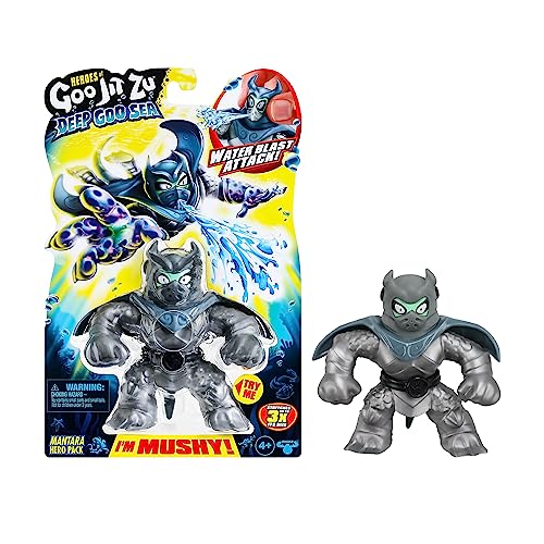 Heroes of Goo Jit Zu Deep Goo Sea Mantara Hero Pack. Super Mushy, Goo Filled Toy. with Water Blast Attack Feature. Stretch Him 3 Times His Size!