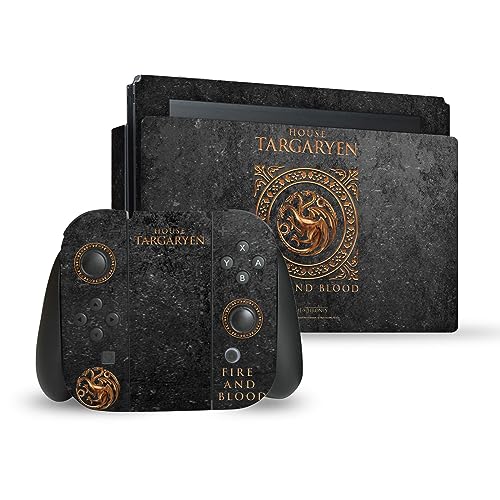 Head Case Designs Officially Licensed HBO Game of Thrones House Targaryen Sigils and Graphics Vinyl Sticker Gaming Skin Decal Compatible With Nintendo Switch Console & Dock & Joy-Con Controller Bundle
