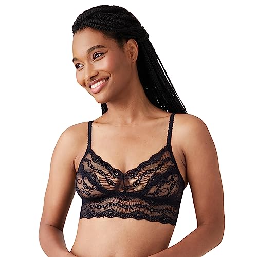 b.tempt'd by Wacoal Women's Lace Kiss Bralette, Night, Large