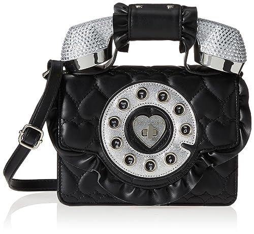Betsey Johnson Ruffle Play Phone Bag, Black