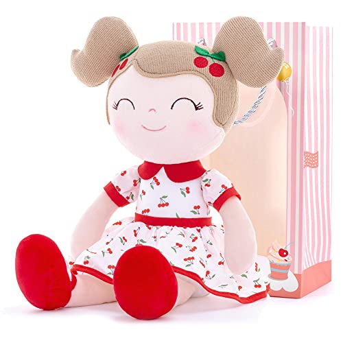 Gloveleya Baby Doll Girl Gifts Plush Toys Soft Dolls Baby Gifts Cherry Girl Red 14 Inches with Gift Box New…