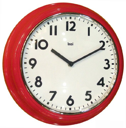 Bai School Wall Clock, Red