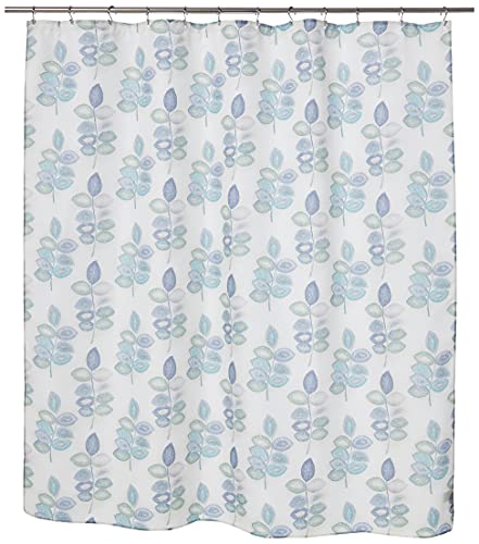 Croscill Mosaic Leaves Spa Shower Curtain, Light Cream