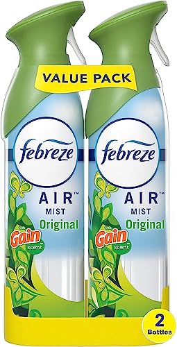 Febreze Odor-Fighting Air Freshener, with Gain Scent, Original Scent, Pack of 2, 8.8 fl oz each