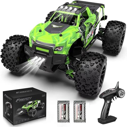 WIAORCHI 1:18 All Terrain RC Car, 40 KPH High Speed 4WD Electric Vehicle with 2.4 GHz Remote Control, 4X4 Waterproof Off-Road RC Trucks with 2 Rechargeable Batteries, Christmas Toys Gifts
