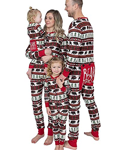 Lazy One Flapjacks, Pajamas for The Dog, Baby & Kids, Teens, and Adults, One Piece Pajamas, Family Matching Christmas Pajamas, Jammies (Bear Fair Isle, Medium)