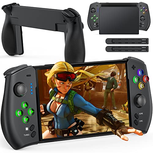 Gammeefy One-Piece Joypad Controller, Wireless Switch Controller for Switch/OLED with Buttons Lights, Switch Pro Controller is Ergonomically Designed with Turbo, One Click Connection Function