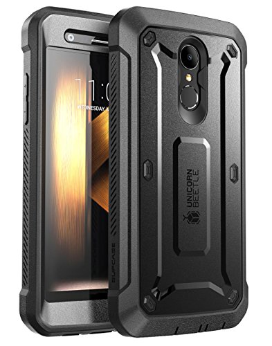 SupCase UB PRO Case for LG K30, Full-Body Rugged Drop-Proof Case with Built-in Screen Protector and Rotating Belt Clip Holster for LG K30 / LG Premier Pro/LG K10 2018 Release (Black)