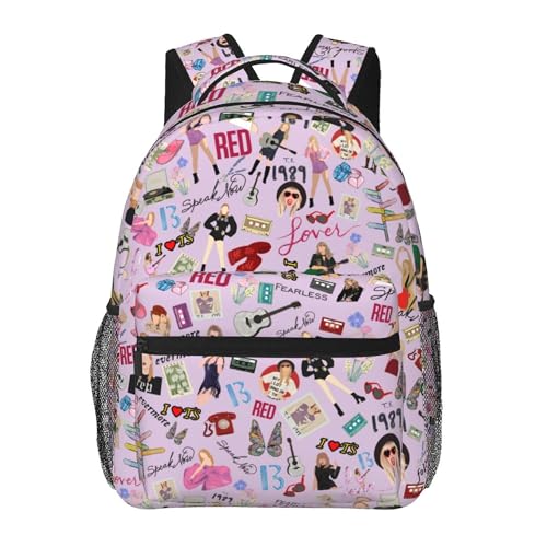 Firdauor 3d Printed backpack School Backpack Music Album Backpack Lightweight Large Capacity Travel Laptop Backpack Fan Gift (Purple, One size)