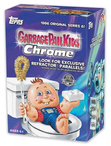 2023 Garbage Pail Kids Chrome Blaster Box- 1986 Original Series 6 Cards - Look for Exclusive Refractor Parallels! Garbage Pail Kids Cards (GPK)