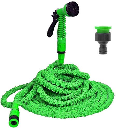 FANPING Scalable Garden Hose Set, Health, Plastic Materials, Magical High Preure Telescopic Water Pipe, Gun Nozzle Spray, Multi-Function Water Spray Gun, Garden Waterwash Car Wash, Green, Size: 7.5 Meter (Size : 45 Meters