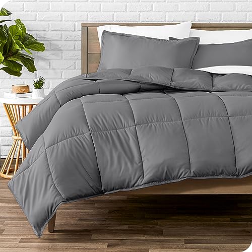 Bare Home Comforter Set - Queen Size - Ultra-Soft - Goose Down Alternative - Premium 1800 Series - All Season Warmth (Queen, Grey)