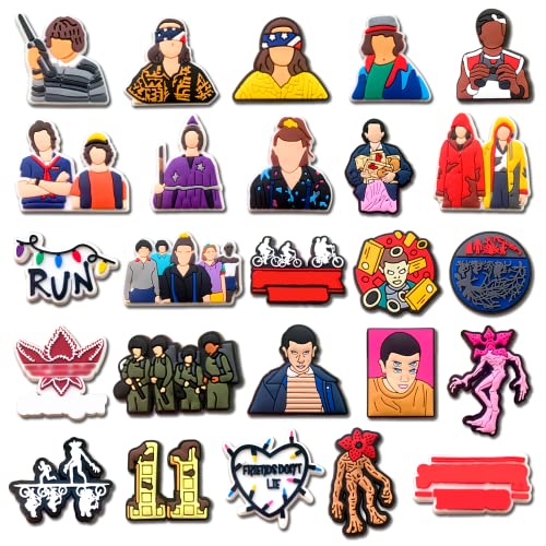 25PCS Shoe Decoration Charms for Clog Sandals, Horror Movie Shoe Accessories Charms for Teen Adult Party Gifts