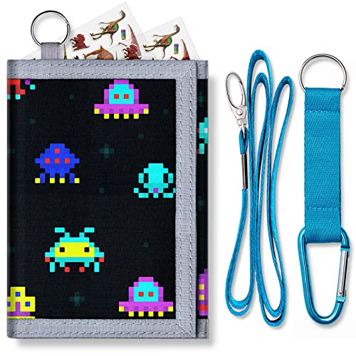 HGD Kids Wallet for Boys & Girls 3-16,Kids Trifold Wallet with Zippered Coin Pocket,Novelty Wallet for Childrens Gifts (Mosaic)