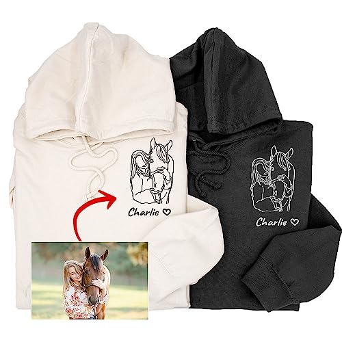 Famiheart Custom Shirts Design Your Own Horse Lovers, Personalized Your Photo Shirts for Horse Lovers with Designs, Horse Gifts for Women, Gifts for Horse Lovers, Funny Horse T Shirts for Men