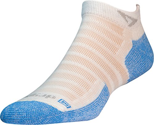 Drymax Hot Weather Run Mini Crew Socks White/Blue XL 1-Pack