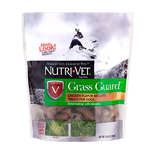 Nutri-Vet Grass Guard Biscuits for Dogs | Prevent Lawn Burn From Urine | Chicken Flavor Biscuits | 19.5 ounces