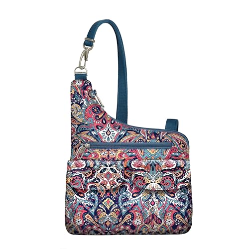 Travelon Anti-Theft Classic Cross-Body Bag, Summer Paisley