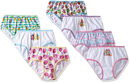 Shopkins Little Big Toddler Girls Briefs Underwear 7 Pairs of Panties Assorted Size 10