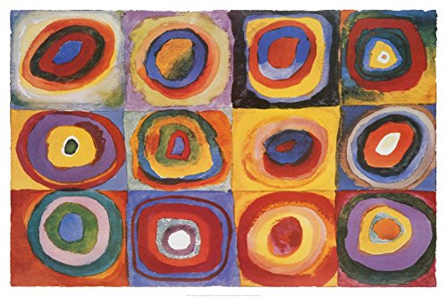 Wassily Kandinsky Farbstudie Quadrate Art Print Poster - 24x36 Poster Print by Wassily Kandinsky, 36x24 Poster Print by Wassily Kandinsky, 36x24
