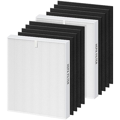 MORENTO Airmega AP-1512HH Replacement Filter for Coway, Compatible with Coway Airmega AP1512HH Air Purifier, Compared to Part #3304899, 2 HEPA Filters & 8 Carbon Filters, 2-Pack