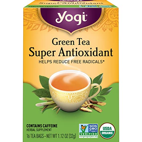Yogi Tea - Green Tea Super Antioxidant (6 Pack) - Organic Green Tea Blend to Support Overall Health - 96 Tea Bags