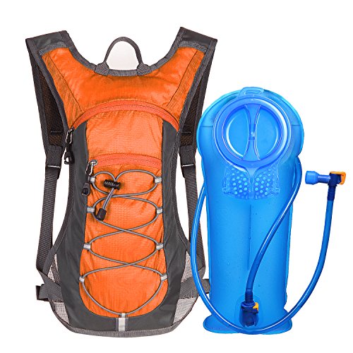 Unigear Hydration Pack Backpack with 70 oz 2L Water Bladder for Running, Hiking, Cycling, Climbing, Camping, Biking (Orange)
