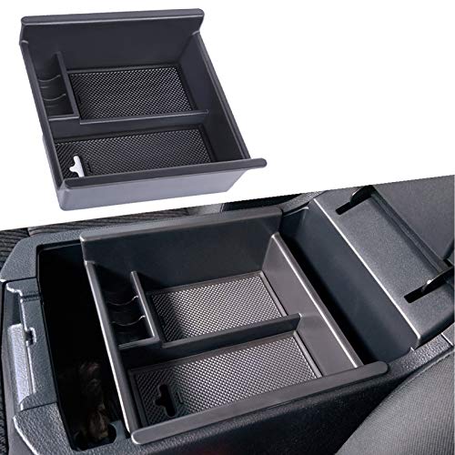 JDMCAR Center Console Organizer Compatible with Toyota 4Runner Accessories 2010-2024 and Kia Telluride (2020-2024), Insert ABS Black Materials Tray, Armrest Box Secondary Storage
