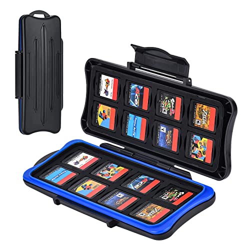 Younik Switch Game Holder, Switch Game Card Case Compatible with NS Switch, Portable Game Memory Card Storage with 16 Card Slots, 16 Micro SD Cards Holder