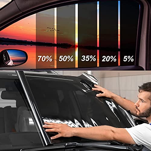 TOYOCO Window Tint Film for Cars, Car Window Tint Window Privacy Film, Car Shade Front Windshield, Heat & UV Block and Scratch Resistant, Blackout Window Film Auto Car Windshield Sun Shade Roll