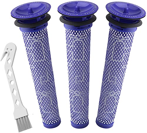 Colorfullife 3 + 1 Pack Pre Filters for Dyson DC58, DC59, V6, V7, V8 Vacuum. Replacements Part # 965661-01. 3 Filters Kit for Dyson Filter Replacements