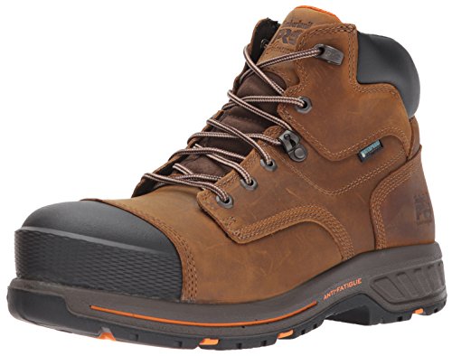 Timberland PRO Men's Helix HD 6' Composite Safety Toe Waterproof Industrial & Construction Shoe, Distressed Brown Full Grain Leather, 9 Wide
