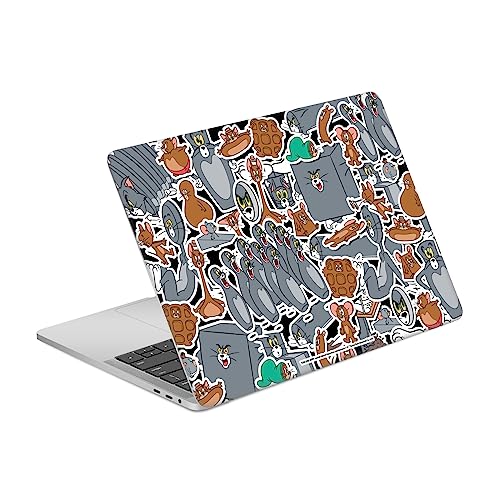 Head Case Designs Officially Licensed Tom and Jerry Funny Art Sticker Collage Graphics Vinyl Sticker Skin Decal Cover Compatible with MacBook Pro 13' A1989 / A2159