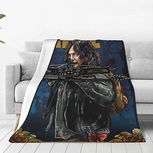 Zombie Drama Blanket - Cozy, Soft,and Lightweight Flannel Throw Blanket for Bed Couch Living Room Perfect for Binge-Watching 01 50'X40'